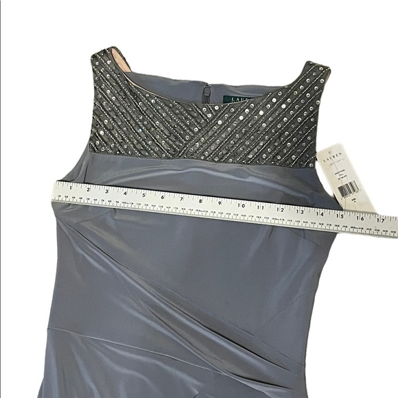 Lauren Ralph Lauren Evening Sequined Column Dress Size 4 - Picture 7 of 12